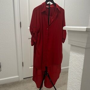 Mileage Elegant Red High Low Dress BNWOTs